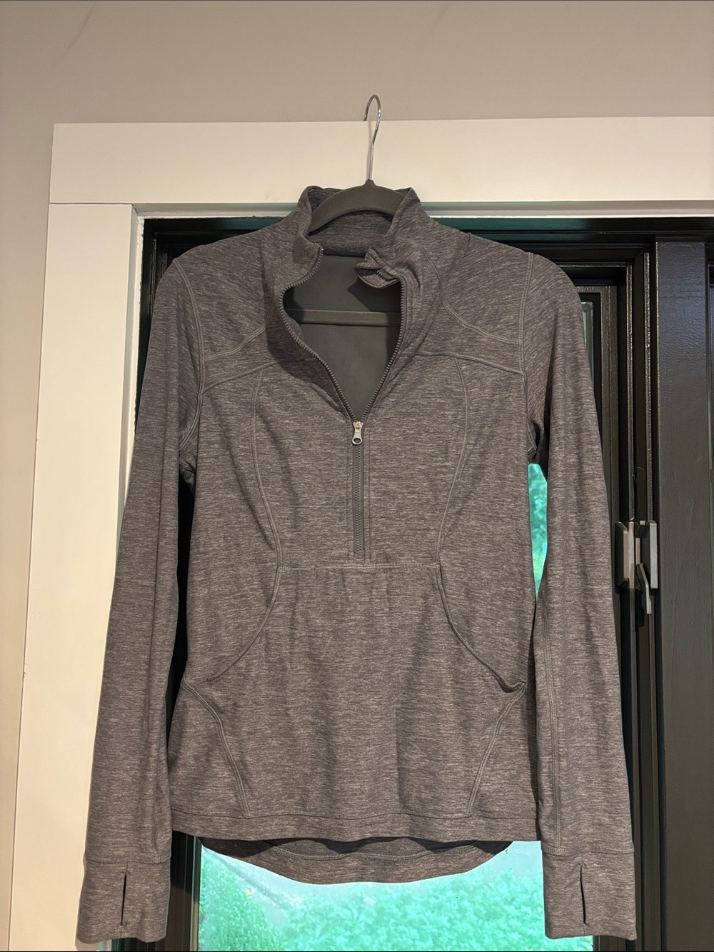 Lululemon Gray Quarter-Zip Active Top